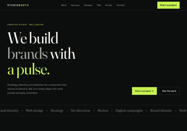 Preview of the agency website template