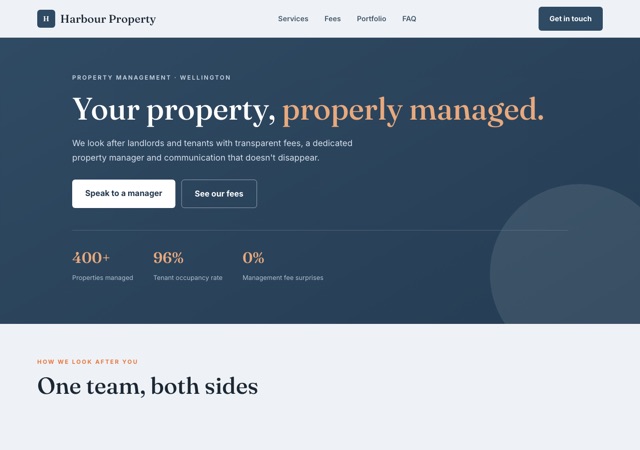 Preview of the property website template